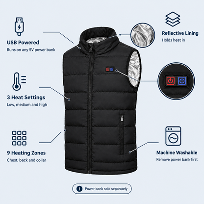 Electric heated vest
