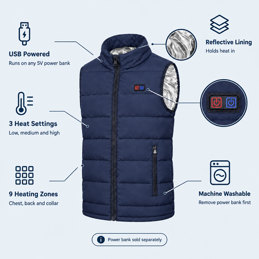 Electric heated vest
